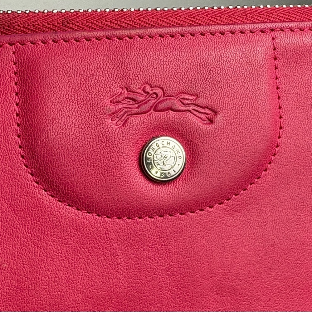 LONGCHAMP Pink Leather Bifold Wallet * flaws* - Picture 12 of 16